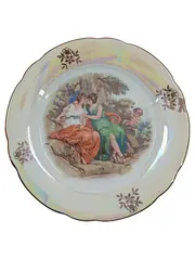 Vorschaubild 1 von Sammelteller Porzellan Schäferstunden Motiv Made in GDR DDR 19cm