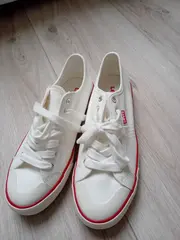 Vorschaubild 3 von Damen Sneaker Low Schnürung Textil Weiß Gr. 40 Freizeit