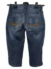 Vorschaubild 2 von Damen Capri Jeans Gr. 27 Blau Casual Regular Fit