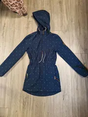 Vorschaubild 3 von Mädchen Softshelljacke Gr. 158 Blau Punkte Kapuze Outdoor