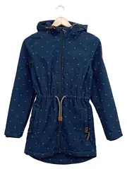Vorschaubild 1 von Mädchen Softshelljacke Gr. 158 Blau Punkte Kapuze Outdoor