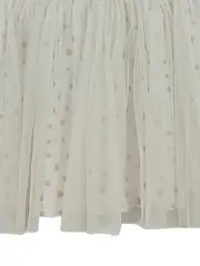 Vorschaubild 2 von Festliches Kleid Gr. 80 Weiß Gepunktet Langarm Baumwolle