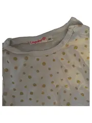 Vorschaubild 4 von Festliches Kleid Gr. 80 Weiß Gepunktet Langarm Baumwolle