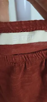 Vorschaubild 3 von Damen Top Bluse Orange Gr. 40 L Rüschen Lochmuster Freizeit