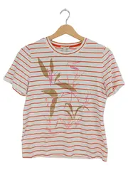 Vorschaubild 1 von Damen T-Shirt XS gestreift Blumenprint Mehrfarbig