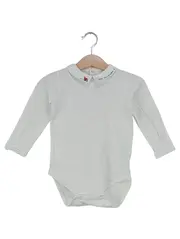 Vorschaubild 1 von Baby Body Langarm Weiß Gr. 86 Stickerei