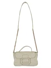 Vorschaubild 1 von Damen Clutch Elegant Beige Kroko-Prägung goldene Schnalle