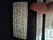 Vorschaubild 6 von Damen Clutch Elegant Beige Kroko-Prägung goldene Schnalle