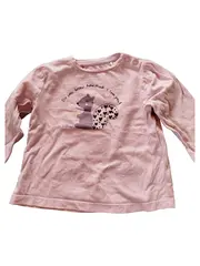 Vorschaubild 1 von Mädchen Langarmshirt Rosa Gr. 68 mit Eichhörnchen Motiv