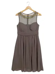 Vorschaubild 1 von Damen Abendkleid Gr. 38 Elegant Braun Festlich Pailletten
