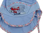 Vorschaubild 2 von Kinder Hut Sonnenhut Baumwolle Blau Freizeit Uni Stickerei UNI