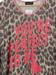Vorschaubild 3 von SCHIFFHAUER Damen Pullover Animal Print Schriftzug Strass Mehrfarbig 38/M