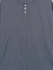 Vorschaubild 4 von Denim Damen Unterhemd Tank Top Grau Spitze Knopfleiste Gr. M