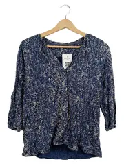 Vorschaubild 1 von Damen Bluse Gr. M Blau Paisley 3/4-Arm Modal