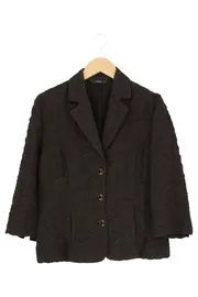 Vorschaubild 1 von Damen Blazer 40/L Schwarz Elegant Klassisch Strukturmuster