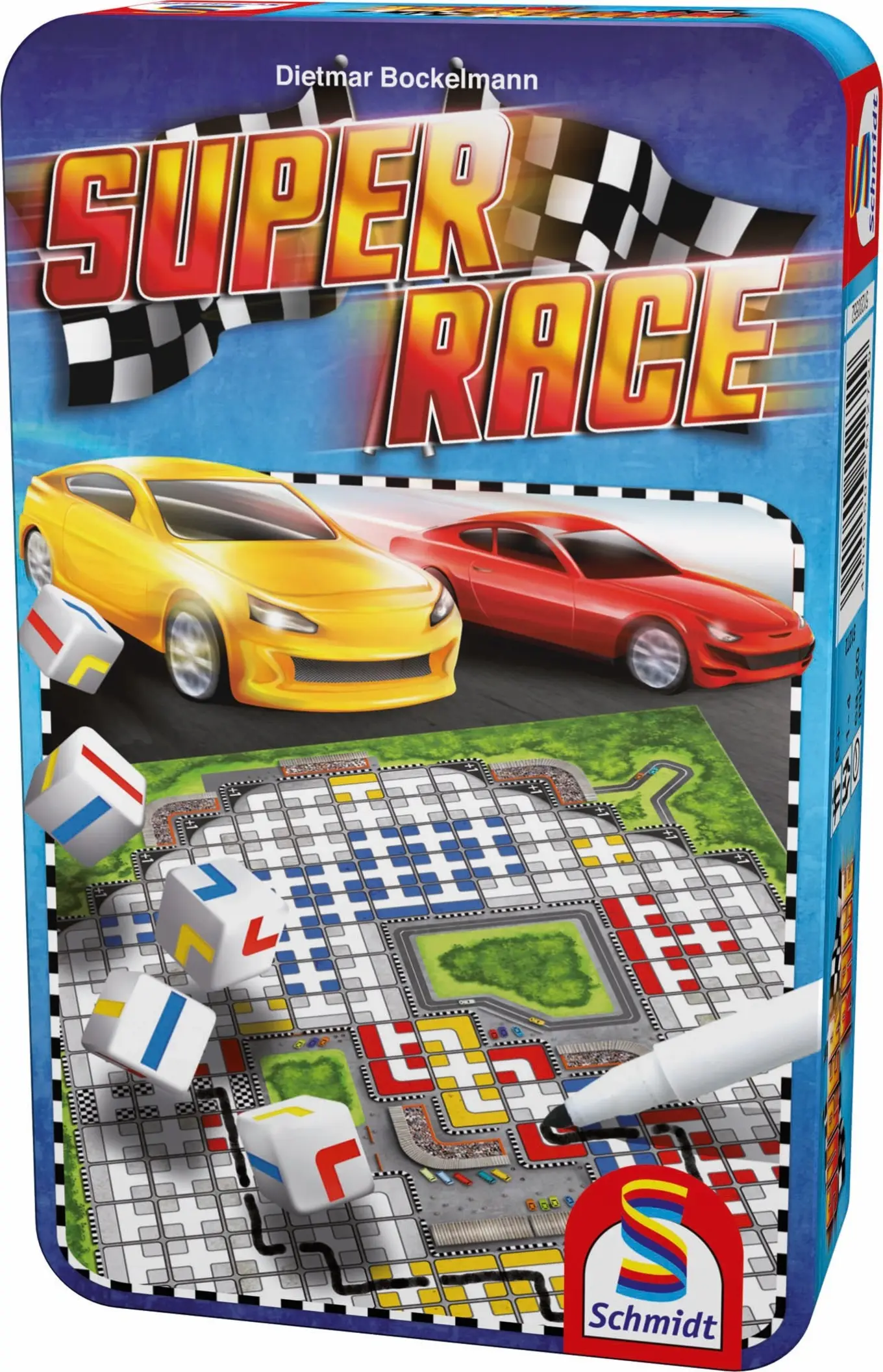 SCHMIDT SPIELE Schmidt Super Race Brettspiel Autorennen Rennspiel Familienspiel ab 6 Jahre