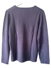 Vorschaubild 2 von Damen Pullover V-Ausschnitt Langarm Gr. 42/XL Blau Casual