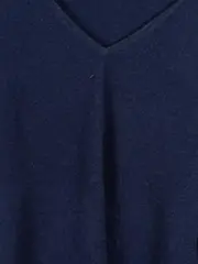 Vorschaubild 3 von Damen Pullover V-Ausschnitt Langarm Gr. 42/XL Blau Casual