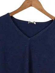 Vorschaubild 5 von Damen Pullover V-Ausschnitt Langarm Gr. 42/XL Blau Casual