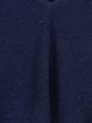 Vorschaubild 4 von Damen Pullover V-Ausschnitt Langarm Gr. 42/XL Blau Casual