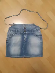 Vorschaubild 6 von Jeansrock Damen Gr. 30 Blau Casual Minirock Denim