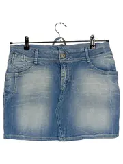 Vorschaubild 1 von Jeansrock Damen Gr. 30 Blau Casual Minirock Denim
