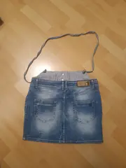 Vorschaubild 7 von Jeansrock Damen Gr. 30 Blau Casual Minirock Denim