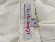 Vorschaubild 3 von Stoffhose Damen Beige Gr. 36 Klassisch Elegant Baumwolle