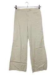 Vorschaubild 1 von Stoffhose Damen Beige Gr. 36 Klassisch Elegant Baumwolle