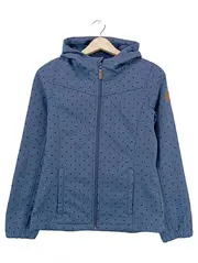 Vorschaubild 1 von Softshelljacke Kinder Gr. 164 Blau Punkte Kapuze Outdoor