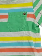 Vorschaubild 3 von Baby T-Shirt Gr. 74 Gestreift Bunt Brusttasche Baumwolle