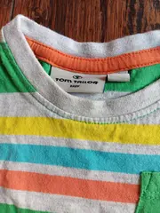 Vorschaubild 4 von Baby T-Shirt Gr. 74 Gestreift Bunt Brusttasche Baumwolle