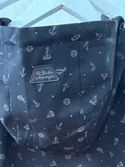 Vorschaubild 5 von Damen Leichte Jacke Gr. 38 Maritim Muster Schwarz mit Kapuze