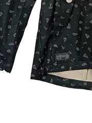 Vorschaubild 2 von Damen Leichte Jacke Gr. 38 Maritim Muster Schwarz mit Kapuze