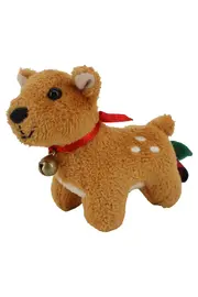Vorschaubild 1 von Plüschtier Reh Rehkitz Kuscheltier Weihnachten mit Glöckchen Braun 7cm
