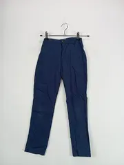 Vorschaubild 2 von Kinder Stoffhose Casual Blau Gr. 122 Baumwolle Leinen Knopf