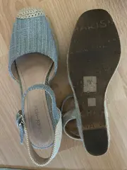 Vorschaubild 2 von Sandaletten Damen 38 helles Blau Keilabsatz Casual