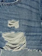 Vorschaubild 4 von Damen Jeans-Shorts W24 High-Rise Mom Short Blau Distressed