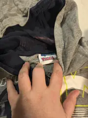 Vorschaubild 5 von Kinder Kapuzenpullover Hoodie Gr. 158 Grau Grafik Print Baumwolle