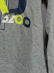 Vorschaubild 4 von Kinder Kapuzenpullover Hoodie Gr. 158 Grau Grafik Print Baumwolle