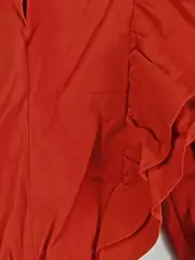 Vorschaubild 4 von Damen Hemdbluse Orange Rüschen XS Baumwolle Elegant