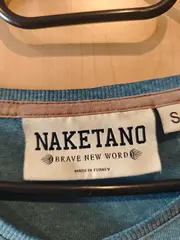 Vorschaubild 2 von Herren T-Shirt Blau Meliert Kurzarm Gr. 46 S Lederdetails Freizeit