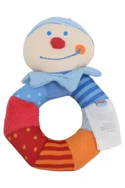Vorschaubild 1 von Baby Rassel Clown Mehrfarbig Stoff Greifling Spielzeug Farbenfroh