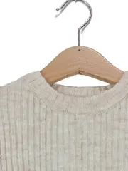 Vorschaubild 2 von Kinder Pullover Rippstrick Beige Gr. 104 Langarm Casual Alltag