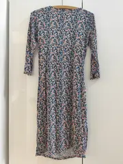 Vorschaubild 2 von Blusenkleid Blumenmuster Damen Freizeit Gr. 38 M Mehrfarbig