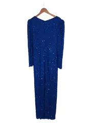 Vorschaubild 2 von Abendkleid Damen 42 Blau Pailletten Glamourös