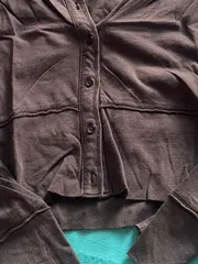 Vorschaubild 4 von Damen Langarmshirt Gr. 42/XL Braun Casual Baumwolle