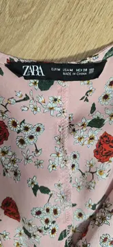 Vorschaubild 3 von Damen Blusenkleid Hemdblusenkleid Rosa Blumenmuster Gr. 38;M