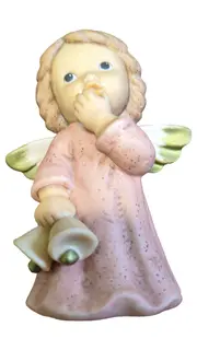Vorschaubild 1 von Porzellan Engel Nina Marco 10cm Weihnachtsdeko Mehrfarbig