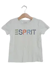 Vorschaubild 1 von T-Shirt Kinder Gr. 98 Weiß Logo-Print Baumwolle Kurzarm